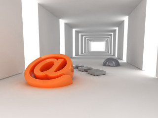 White room orange object mouse - a white room free wallpaper