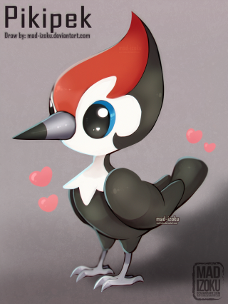Cartoon red black white bird - craola free wallpaper
