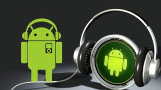 Green headphone phone icon side - serial art free wallpaper