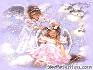 Little girls cloud angel wings - angel free wallpaper