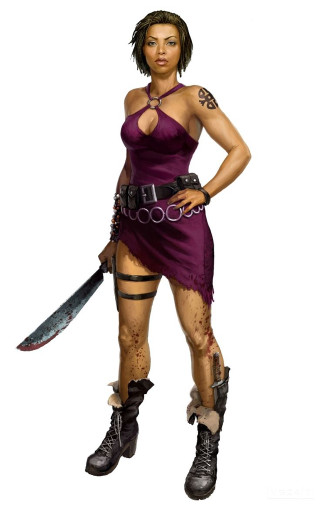 Woman purple dress knife chain - a knife and a knife free wallpaper