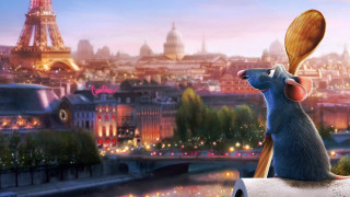 Rat wooden spoon city skyline - its mouth free wallpaper
