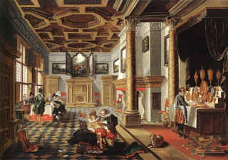 Family gathering palace room man - the middle of the room free wallpaper