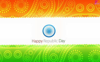 Colorful indian flag happy republic - circular free wallpaper