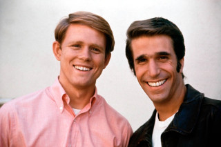 Two men smiling for picture - a pink shirt free wallpaper
