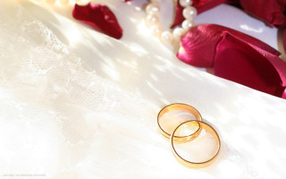 Wedding rings white cloth red - a white cloth free wallpaper