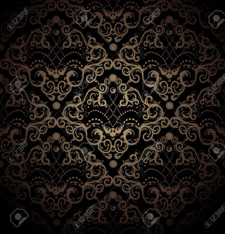 Gold black background circular design - circular free wallpaper