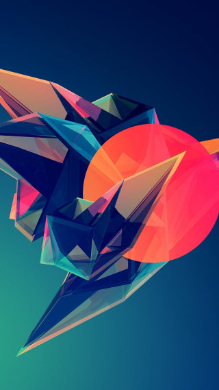Colorful abstract bird flying sky 2 - surreal free wallpaper