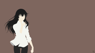 Woman white shirt black pants 4 - minimalist free wallpaper