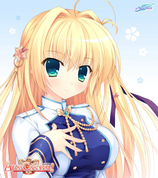 Blonde anime girl star blue - a blue dress free wallpaper