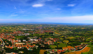 City view plane valley town - cagnaccio di san pietro free wallpaper