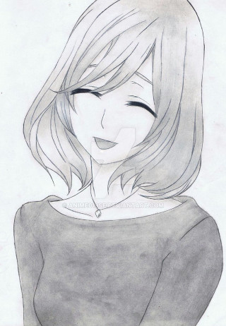 Girl long hair gray shirt - chizuko yoshida free wallpaper