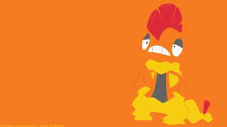 Cartoon fire mohawk pokemon explosion - an orange background free wallpaper