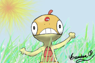 Cartoon character field grass sun - pokemon free wallpaper