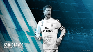 Man white shirt blue background - a soccer ball free wallpaper