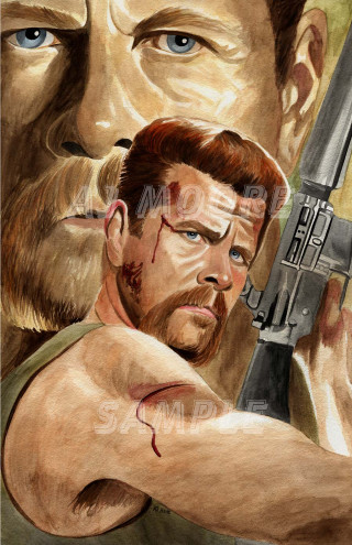 Man holding gun face painted - drew struzan free wallpaper