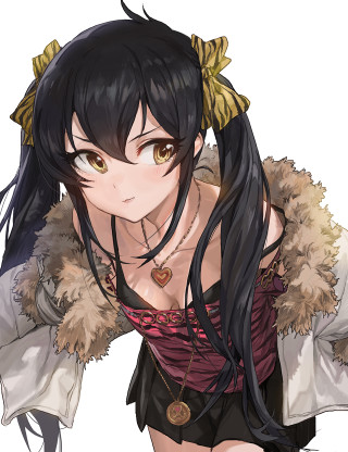 Woman blackhair goldbow vanitas portrait - portrait free wallpaper