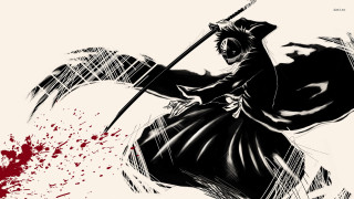 Man sceptacle back drawing artwork - sōsaku hanga free wallpaper