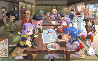 Group people table board game 2 - a group of people sitting free wallpaper