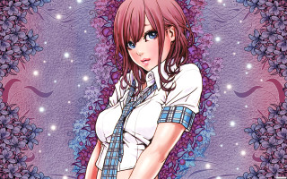 Girl long hair tie purple - long hair and a tie free wallpaper