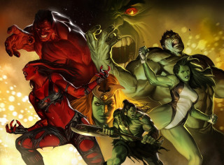 Cartoon group people demon back - andrew robinson free wallpaper