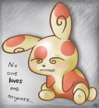 Sad rabbit drawing message corner - corneille free wallpaper