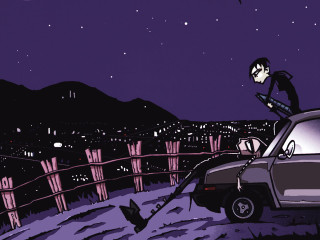 Car parked snowy hill man - edward otho cresap ord ii free wallpaper