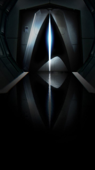 Futuristic room light door interior - computer art free wallpaper