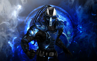 Futuristic man blue background smoke - a man free wallpaper