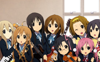 Anime girls guitars room window - aguri uchida free wallpaper