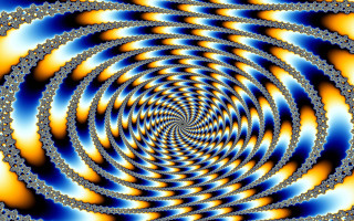 Spiral design blue yellow white - image of a spiral design free wallpaper