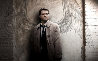 Man standing wall wings coat - his shoulder free wallpaper