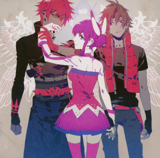 Anime characters group wall wings - a wall free wallpaper