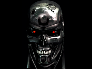 Robot red eyes helmet dark 2 - a robot free wallpaper