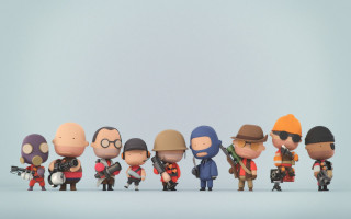 Action figures guitars hats collection - game art free wallpaper