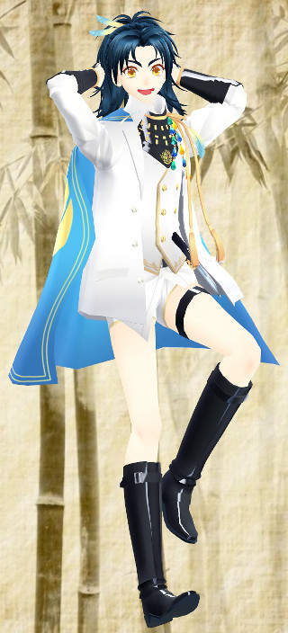 Woman white coat black boots - a sword free wallpaper