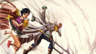 Couple people snow skis sword - ski free wallpaper