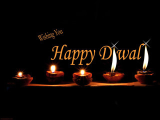 Lit candles happy diwali gold - dark background free wallpaper