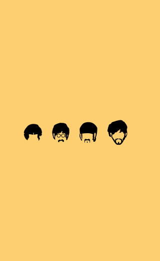 Bearded men glasses yellow background - a group of men free wallpaper