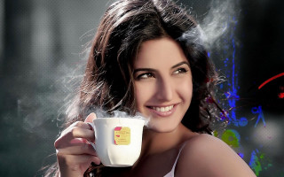 Woman smiling coffee smoke colorful - a cup of coffee free wallpaper for desktop