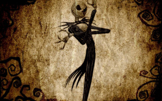 Skeleton holding stick skull back 3 - back free wallpaper