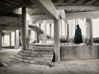 Cloak person building stairs staircase - the second floor free wallpaper