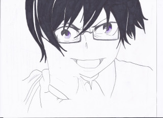 Man glasses tie shirt pencil - a drawing of a man free wallpaper