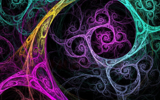 Spiral design purple green black - image of a spiral design free wallpaper