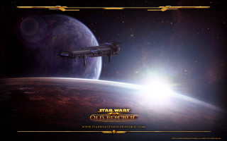 Star wars ship flying planet 2 - the horizon free wallpaper