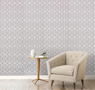 Chair table lamp geometric pattern - a wall free wallpaper