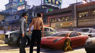 Men standing car city neon - a couple of men free wallpaper