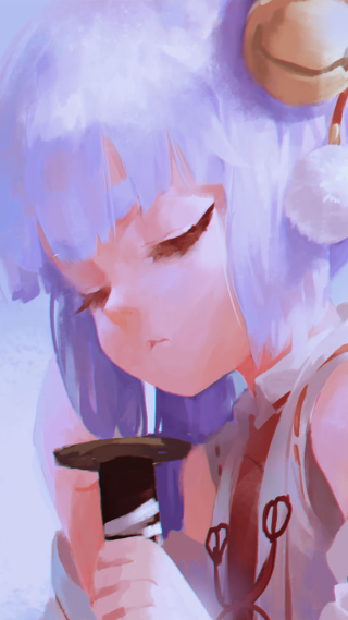 White hair girl purple dress - a girl free wallpaper
