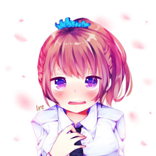 Girl tie white shirt blue - computer art free wallpaper
