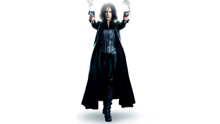 Woman black guns cigarette action - a white backdrop free wallpaper